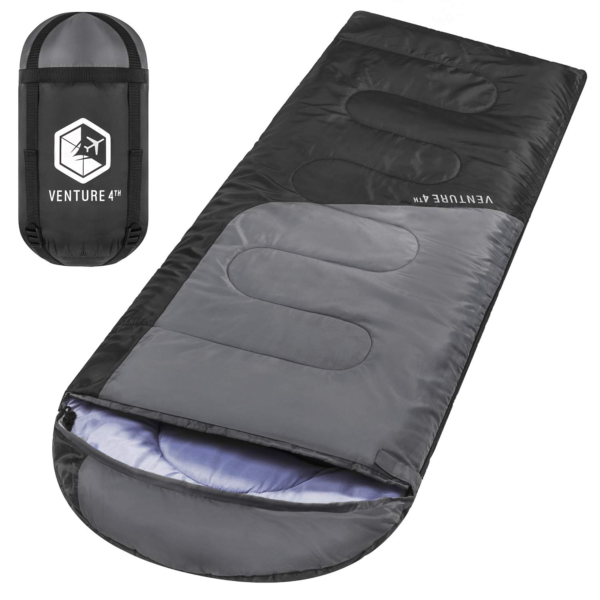 Backpacking Sleeping Bag – Lightweight, Comfortable, Water Resistant, 3 Season Sleeping Bag for Adults & Kids – Ideal for Hiking, Camping & Outdoor