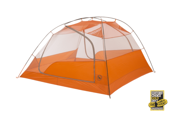 Big Agnes Copper Spur HV UL4 Tent: 4-Person 3-Season Gray/Orange, One Size