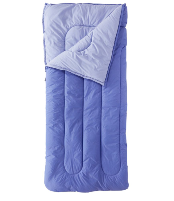 Camp Sleeping Bag, Kids' Cotton-Blend-Lined 40° Purple | L.L.Bean