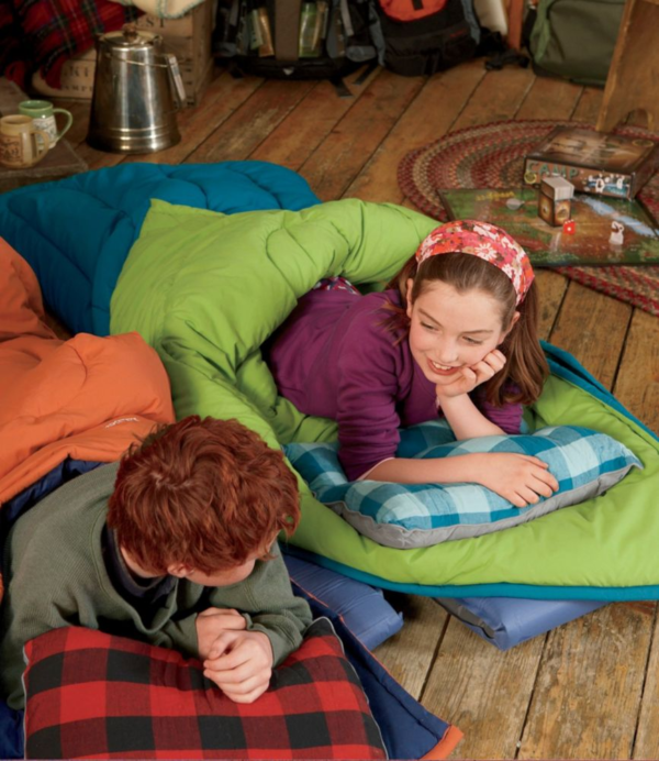 Camp Sleeping Bag, Kids' Cotton-Blend-Lined 40° Purple | L.L.Bean