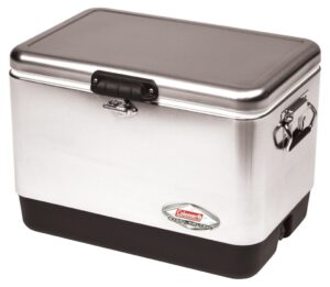 Coleman Cooler | Steel-Belted Cooler Keeps Ice Up to 4 Days | 54-Quart Cooler for Camping, BBQs, Tailgating & Outdoor Activities