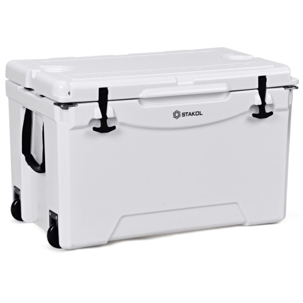 Gymax 80 Quart Cooler 2 Wheels Ice Chest Heavy Duty Fishing Hunting Keep Warm White, Men's, Size: 23.5