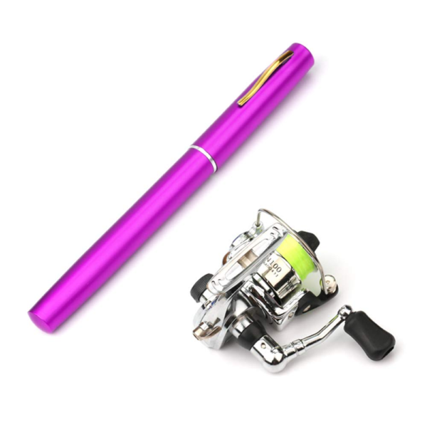 Lixada Pen Fishing Rod Reel Combo Set Premium Mini Pocket Collapsible Fishing Pole Kit Telescopic Fishing Rod + Spinning Reel Combo Kit 1M / 1.4M