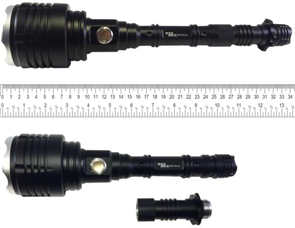 MF Tactical PowerStar 4800 Lm LED Rechargeable Flashlight 5-Mode
