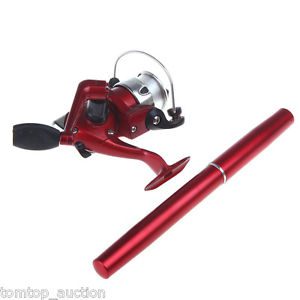 New Pocket Pen Fishing Rod Outdoor Mini Camping Travel Telescopic Portable Fishing Pole, Black / United Kingdom