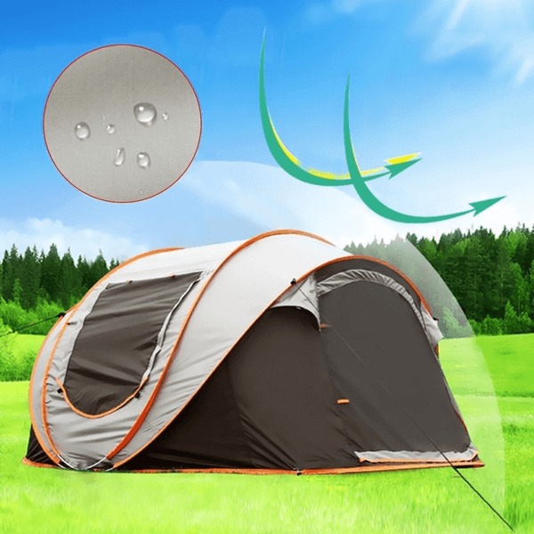 Outdoor Waterproof 5-8 Person Family Instant Pop Up Tent For Camping Hiking