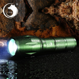 Portable 5000Lumens Ultra Bright - CREE XML T6 LED Tactical Flashlight 5 Modes+18650 Battery+Charger+Kit(Color: black、Red、green、brown、purple)