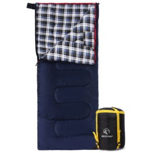 Redcamp 40 - 60 Degrees Cotton Flannel Sleeping Bag for Adults, Adult Unisex, Blue