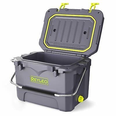 REYLEO Cooler, High-end Portable Rotomolded Cooler, 30-Can Capacity, 21 Quart, 3-Day Ice Retention, Bear Resistance, Camping Cooler, Ice Chest