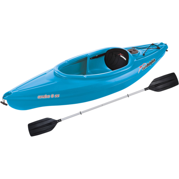 Sun Dolphin Aruba 8' SS Sit-In Kayak, Paddle Included, Blue