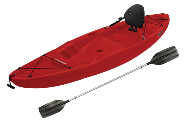 Sun Dolphin Patriot 8.6 Sit-on Recreational Kayak Red, Paddle Included