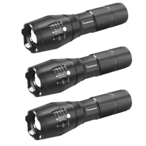 Ultra-Bright Flashlights, 2000 Lumens XML-T6 LED Tactical Flashlight, Zoomable Adjustable Focus, IP65 Water-Resistant, Portable, 5 Light Modes for