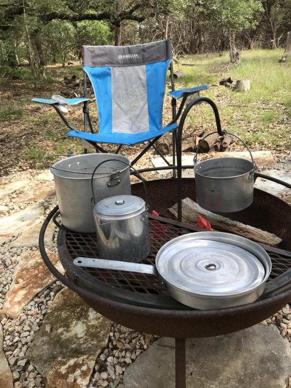 Vintage camp set (like solo stove campfire kit)