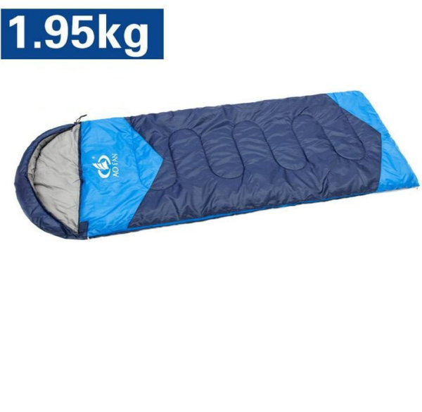 Water Repellent Outdoor Camping Sleeping Bag (1.95kg Cyan: Hollow Cotton), Adult Unisex, Size: Regular, Green