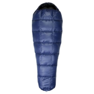 Western Mountaineering Caribou MF Sleeping Bag: 35 Degree Down Navy Blue, 5ft 6in/Right Zip